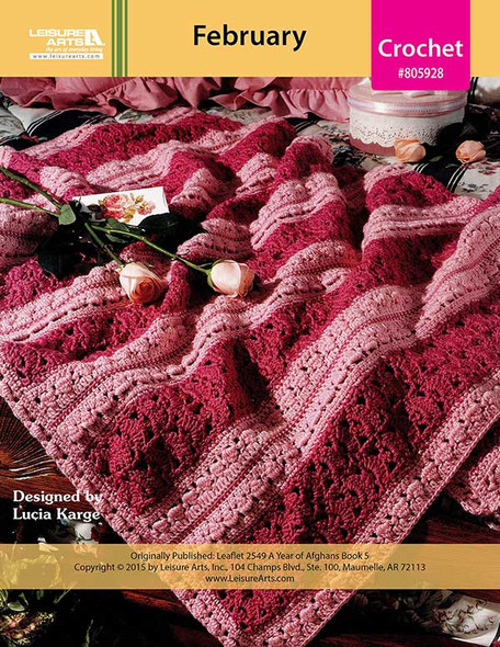 Leisure Arts A Year of Afghans Book 5 February Crochet ePattern
