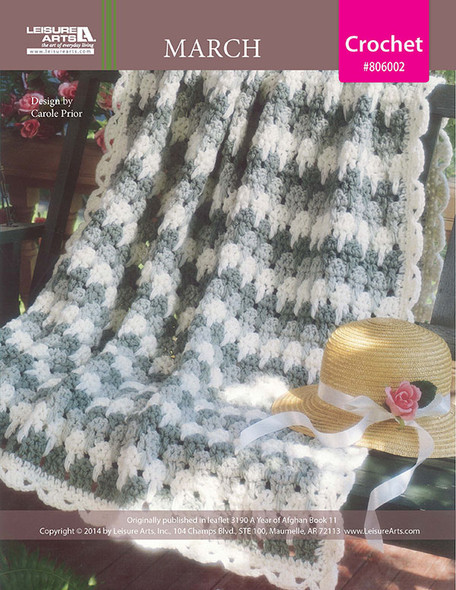 Leisure Arts A Year of Afghans Book 11 March Crochet ePattern