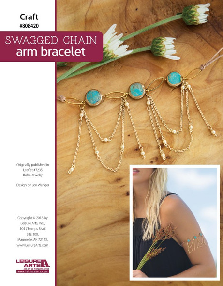 Create a beautiful Swagged Chain Arm Bracelet!