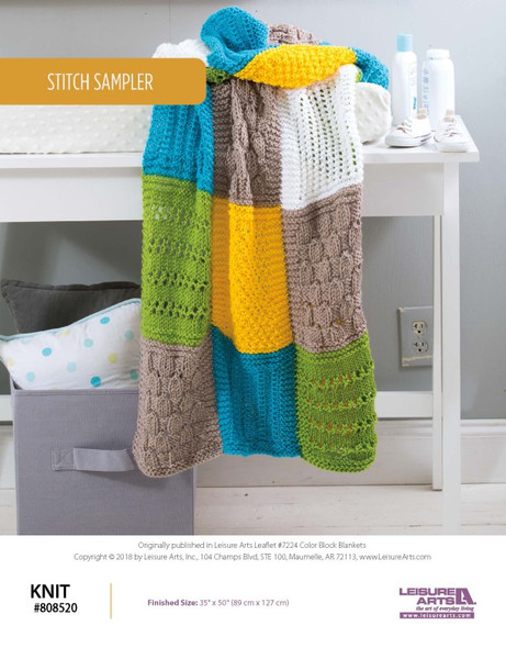 Knit with a beautiful project Stitch Sampler!