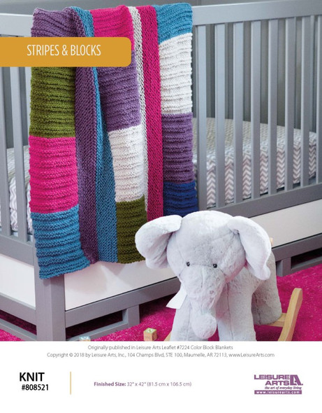 Knit cute projects such as Stripes and Blocks!