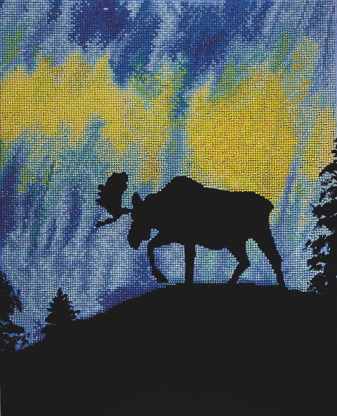 Diamond Art Kit 16"x 20" Sparkle Advanced Aurora Moose