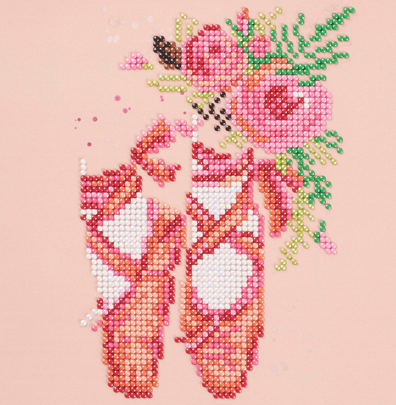 Diamond Art Kit 8"x 8" Sparkle Beginner Floral Ballet