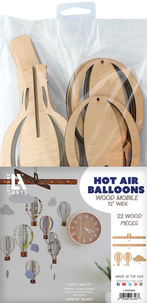 Leisure Arts Wood Mobile Hot Air Balloon