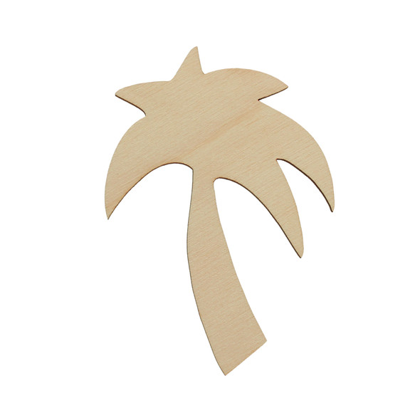 Essentials By Leisure Arts Wood Shape Flat Palm Tree 24pc
