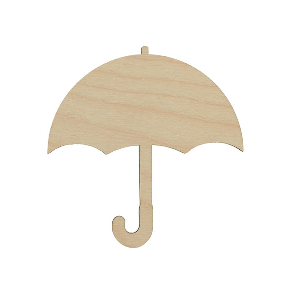 Essentials By Leisure Arts Wood Shape Flat Umbrella 24pc