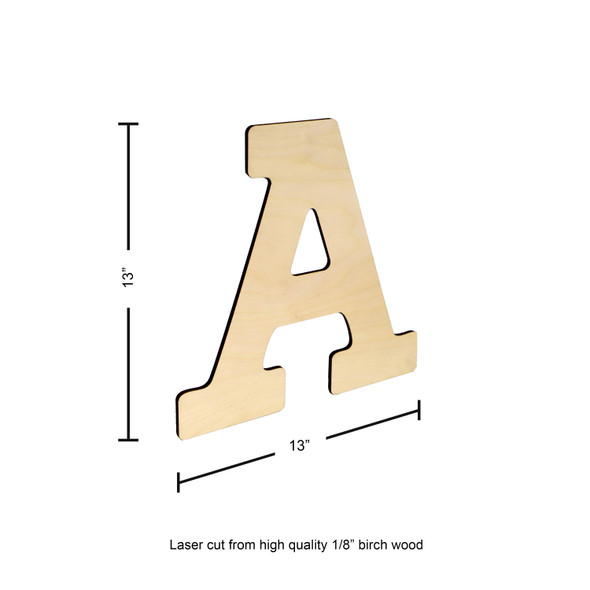 Good Wood By Leisure Arts Shapes Letter 13" Birch A
