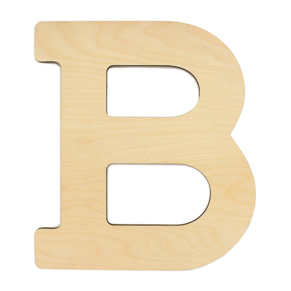 Essentials By Leisure Arts Wood Letter 13" Birch B