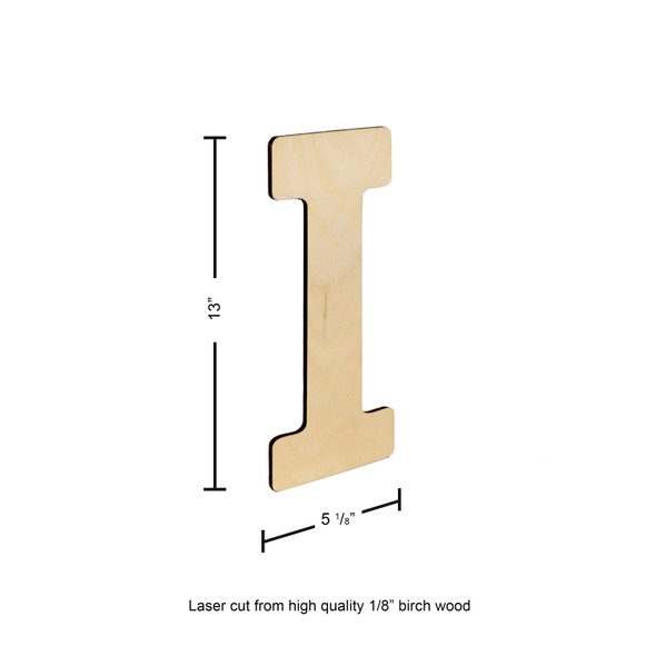 Good Wood By Leisure Arts Shapes Letter 13" Birch I