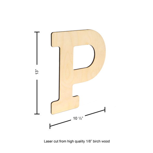 Good Wood By Leisure Arts Shapes Letter 13" Birch P