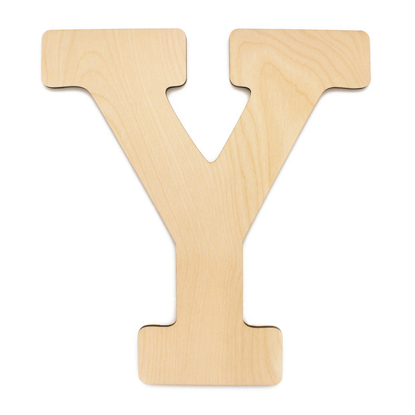 Essentials By Leisure Arts Wood Letter 13" Birch Y