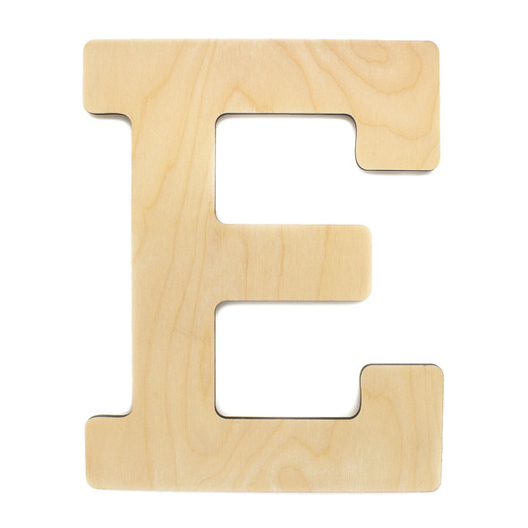 Essentials By Leisure Arts Wood Letter 9.5" Birch E