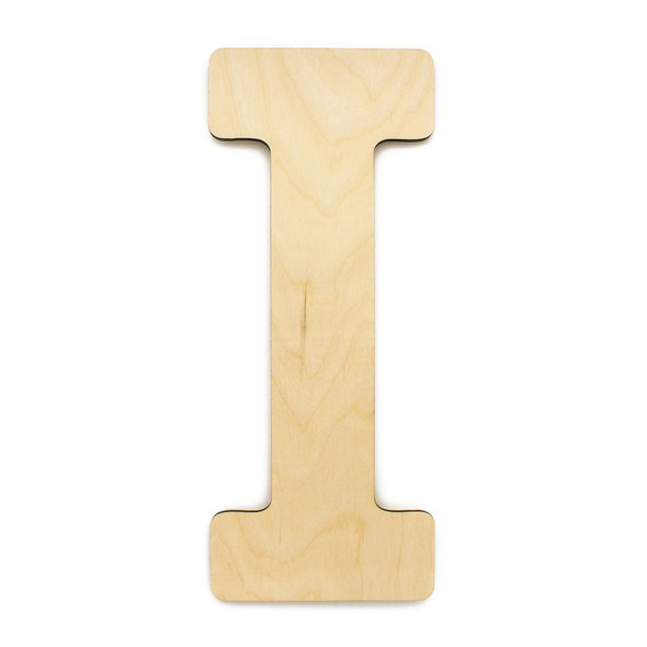 Essentials By Leisure Arts Wood Letter 9.5" Birch I