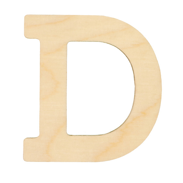 Essentials By Leisure Arts Wood Letter 1.75" Birch D