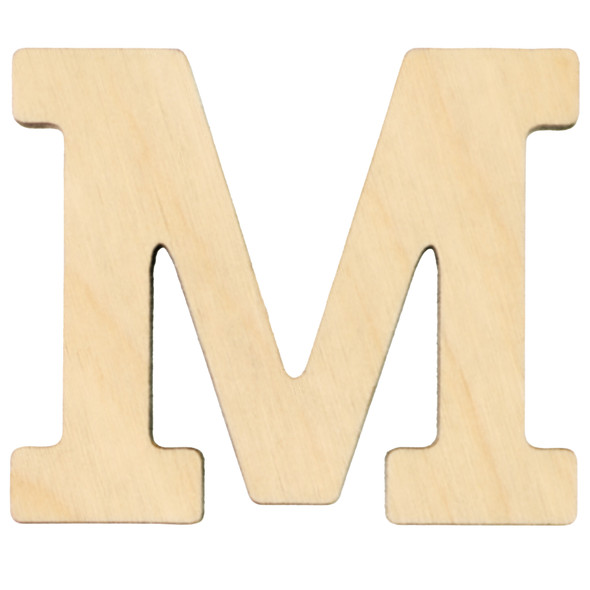 Essentials By Leisure Arts Wood Letter 1.75" Birch M