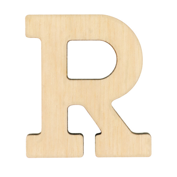 Essentials By Leisure Arts Wood Letter 1.75" Birch R