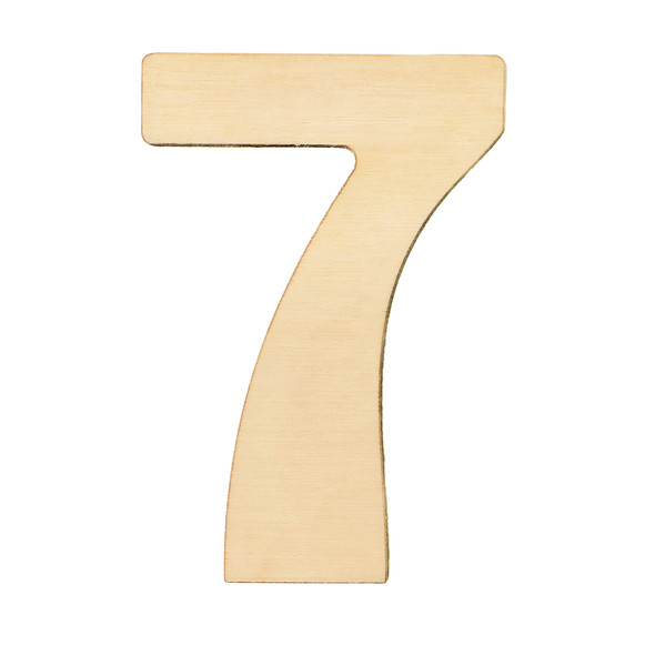 Essentials By Leisure Arts Wood Letter 1.75" Birch Number 7