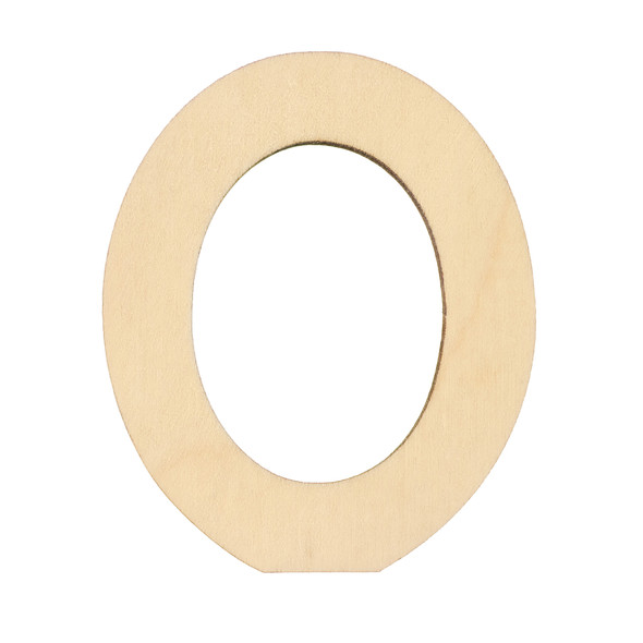 Essentials By Leisure Arts Wood Letter 1.75" Birch Number 0