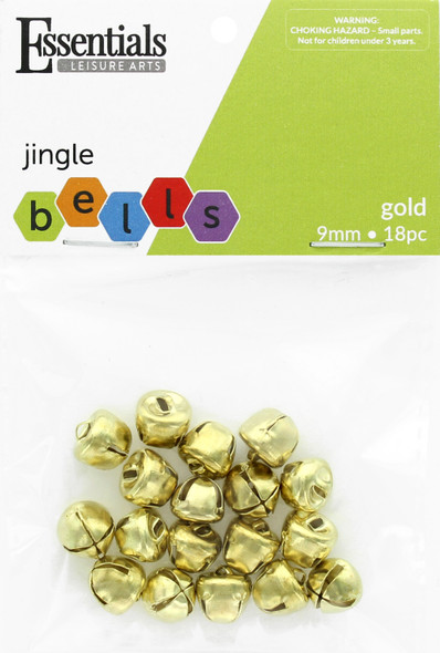 Essentials By Leisure Arts Bell Jingle 9mm Gold 18pc