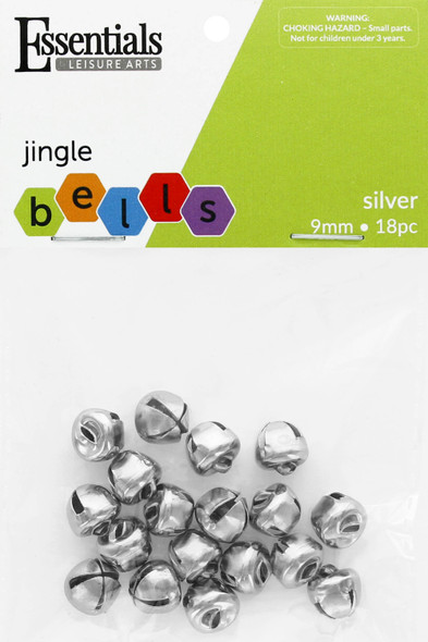 Essentials By Leisure Arts Bell Jingle 9mm Silver 18pc