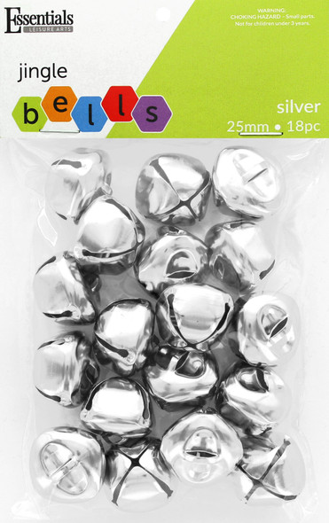 Essentials By Leisure Arts Bell Jingle 25mm Silver 18pc