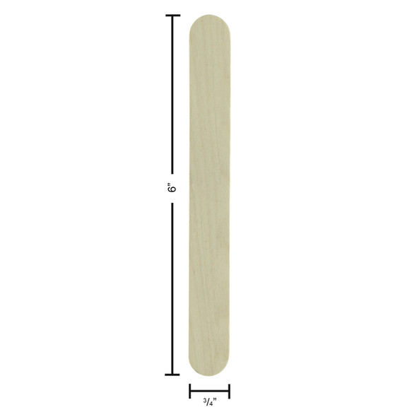 Essentials By Leisure Arts Wood Craft Sticks Jumbo .75"x 6" 75pc