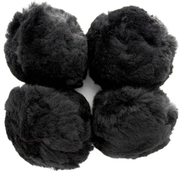 Essentials By Leisure Arts Pom Pom 3" Black 4pc