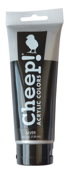 Cheep! Acrylic Paint 4oz Tube Silver