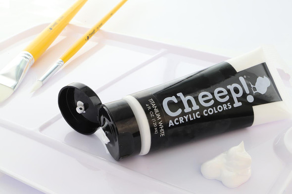 Cheep! Acrylic Paint 4oz Tube Titanium White