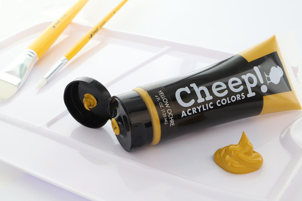 Cheep! Acrylic Paint 4oz Tube Yellow Ochre