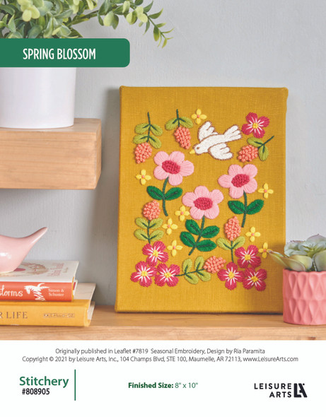 Leisure Arts Embroidered Spring Blossom ePattern