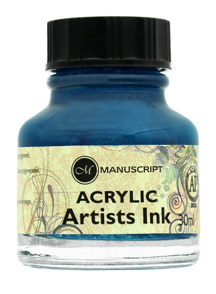 Manuscript Dip Pen Acrylic Artists Ink 30ml Turquoise