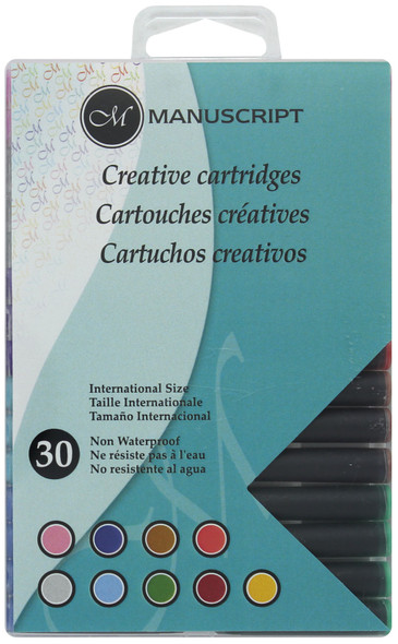 Manuscript Cartridge Pen Creative Ink Cartridge 30pc Assorted