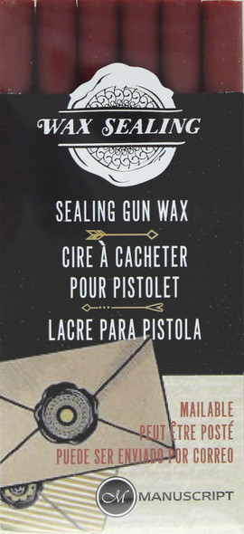 Manuscript Wax Sealing Gun Wax 6pc Red