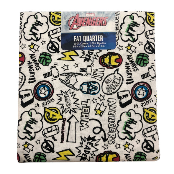 Camelot Cotton Fabrics Marvel Fat Quarter Avengers Doodle 6pc