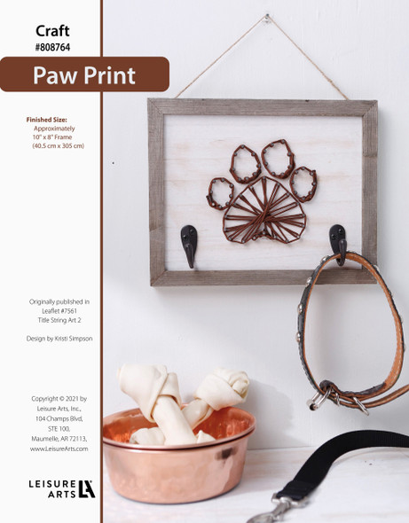 Leisure Arts String Art 2 Paw Print ePattern