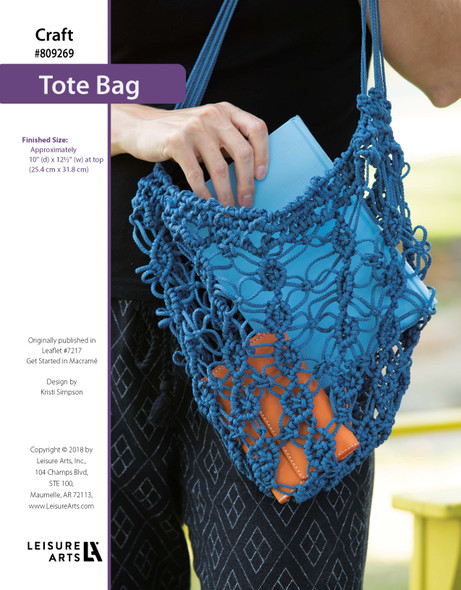 Leisure Arts Macrame Tote Bag ePattern