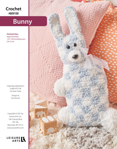 Leisure Arts Car Seat Cuties Bunny Crochet ePattern