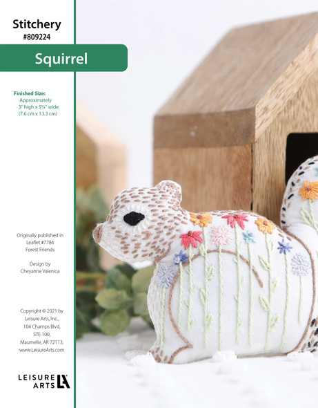 Leisure Arts Forest Friends Stitchery Squirrel ePattern