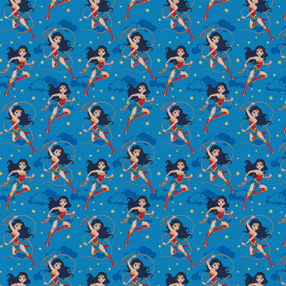 Camelot Cotton Fabrics DC Comics Precut Wonder Woman Girl 4pc