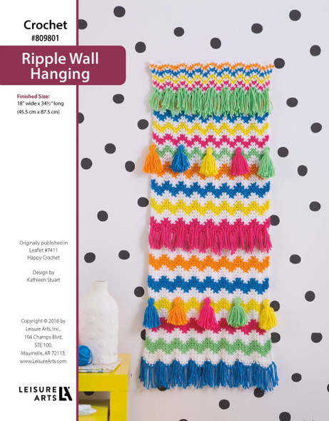 Leisure Arts Happy Crochet Ripple Wall Hanging ePattern