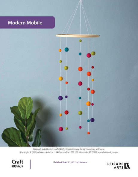 Leisure Arts Hoops Hooray Modern Mobile Craft ePattern