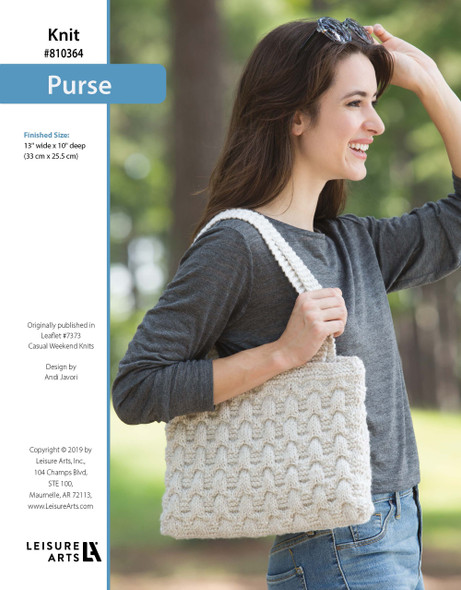 Leisure Arts Casual Weekend Knits Purse ePattern