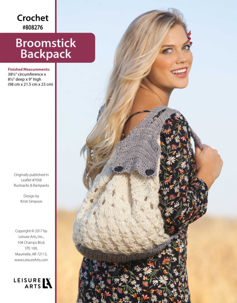Leisure Arts Rucksacks & Backpacks Crochet Broomstick Backpack ePattern