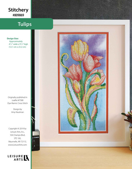 Leisure Arts Dye-Namic Cross Stitch Tulips ePattern