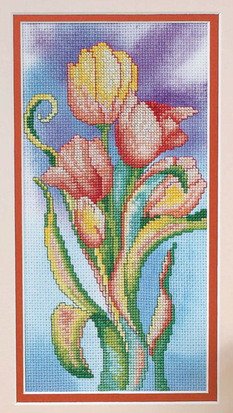 Leisure Arts Dye-Namic Cross Stitch Tulips ePattern