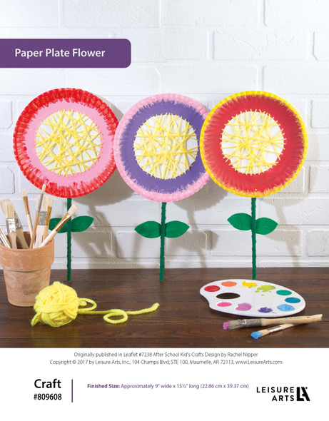 Leisure Arts After-School Kids' Crafts Paper Plate Flower ePattern