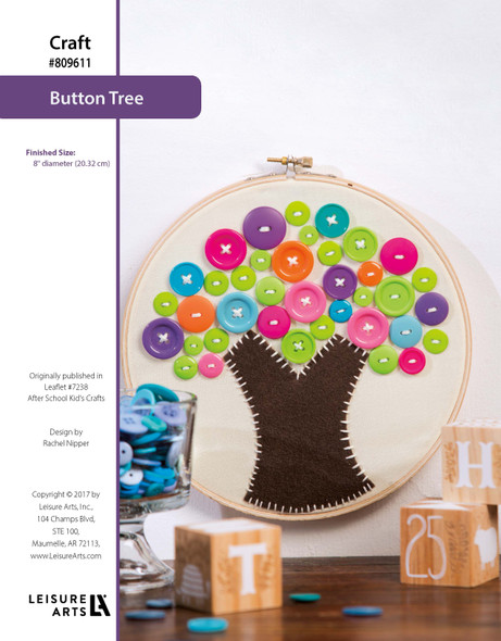 Leisure Arts After-School Kids' Crafts Button Tree ePattern