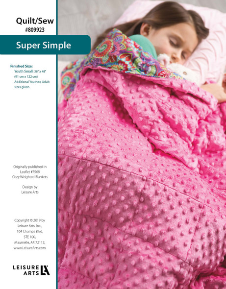 Leisure Arts Cozy Weighted Blanket Super Simple Quilting & Sewing ePattern