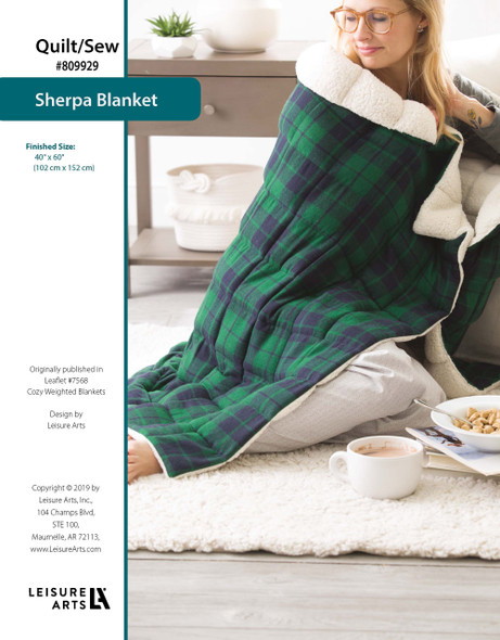 Leisure Arts Cozy Weighted Sherpa Blanket Quilting & Sewing ePattern